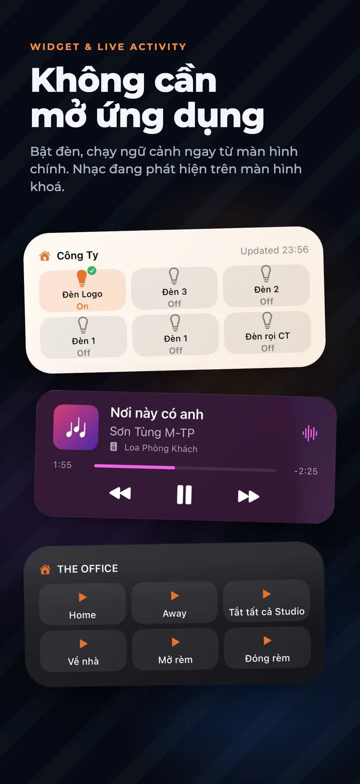 iHome iPhone — Không cần mở ứng dụng
