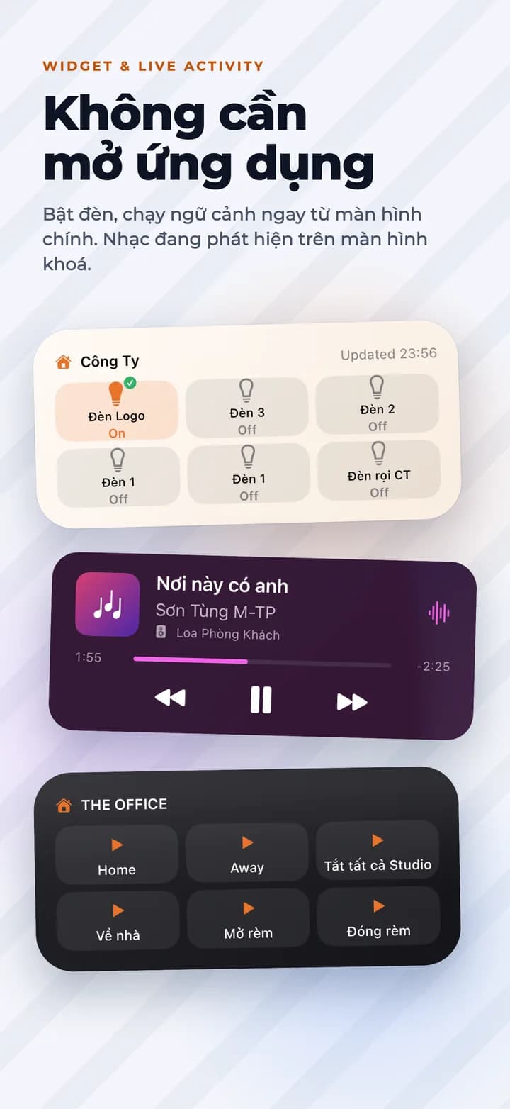iHome iPhone — Không cần mở ứng dụng