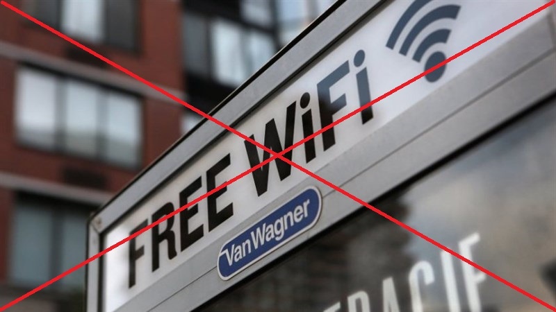 Không truy cập wifi miễn phí công cộng từ xa quá nhiều